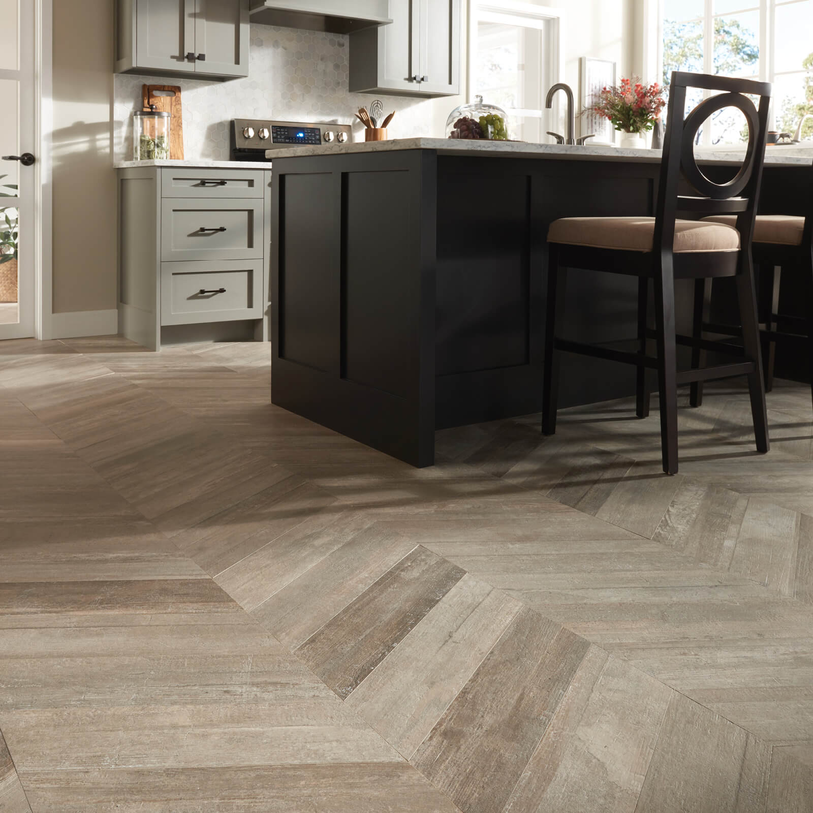 Glee chevron tile flooring | Nampa Floors